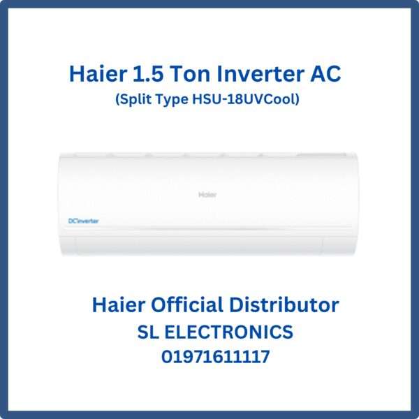 Haier 1.5 Ton Inverter AC (Split Type HSU-18UV Cool)