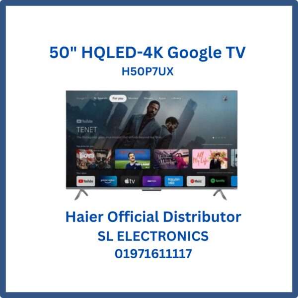 Haier H50P7UX 50 Inch Voice Control HQLED 4K Smart Google TV